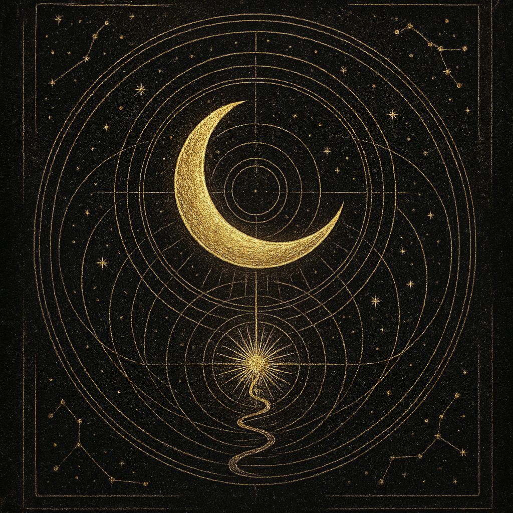 Illustration du Dernier Quartier de la Lune – cycle lunaire